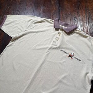 Vintage Cleveland Browns Polo Shirt Mens XL Football NFL‎ 90s Mirage Official